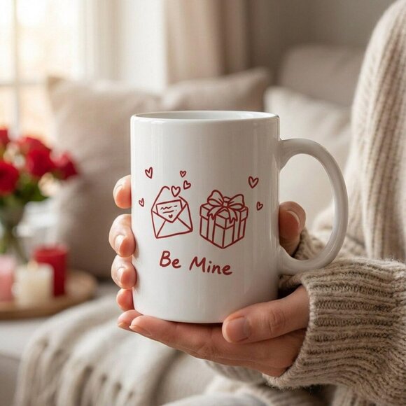 Other - Be Mine Valentine Mug, Love Coffee Mug, Cute Couple Gift
